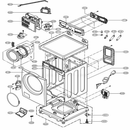 LG Control Panel Assembly - AGL74115129