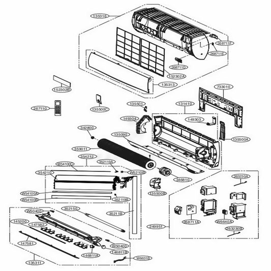 LG Horizontal Louver - MFH62663701