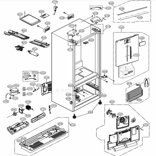 LG Multi Duct Assembly - ADJ74812521