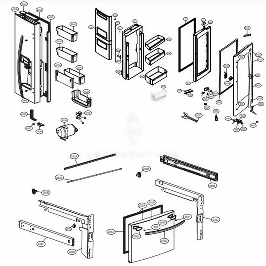 LG Home Bar Door Foam Assembly - ADD75775903