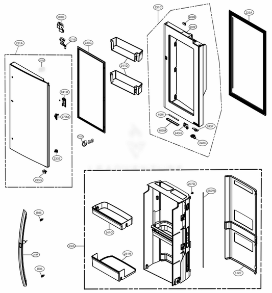 LG Door Foam Assembly,Refrigerato - ADD74236315
