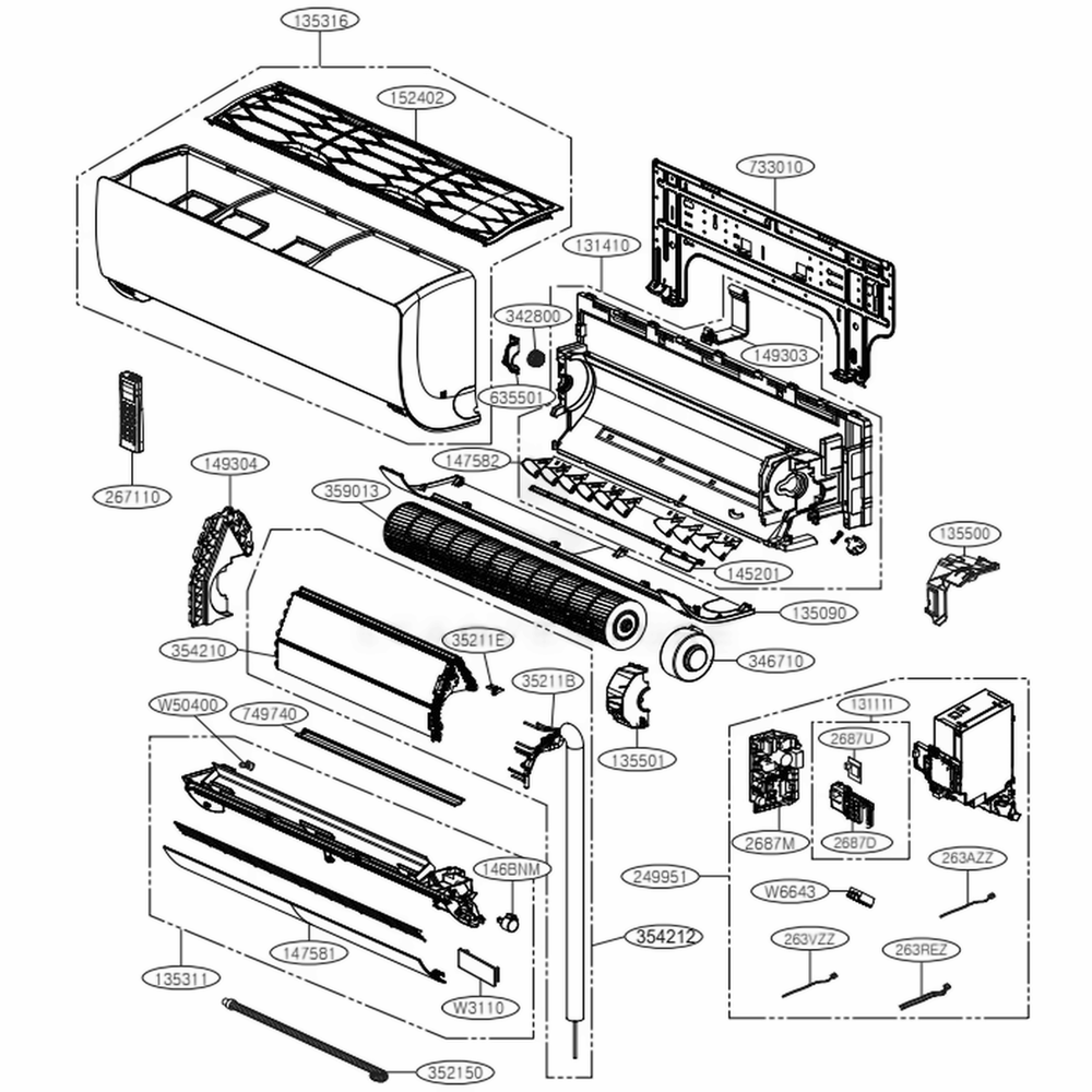 LG Horizontal Louver - MFH62983601