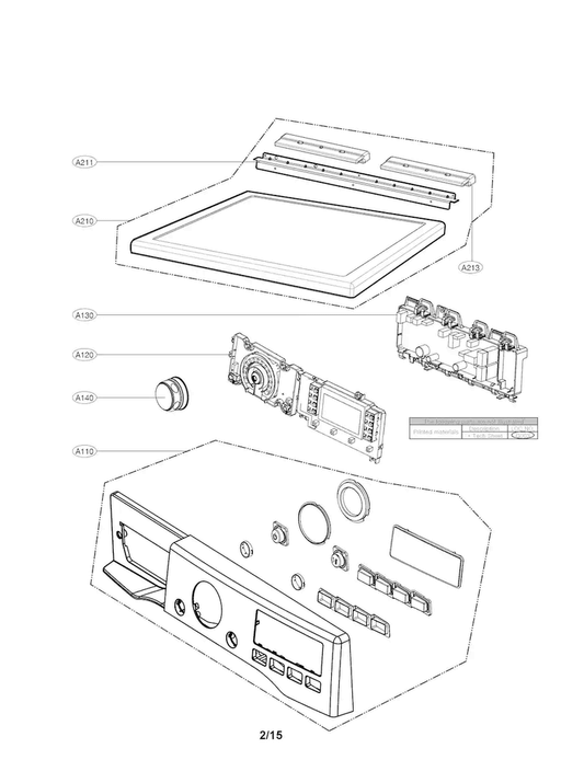 LG Control Panel Assembly - AGL55862047