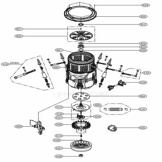 LG Inner Tub Assembly - AJQ73614213