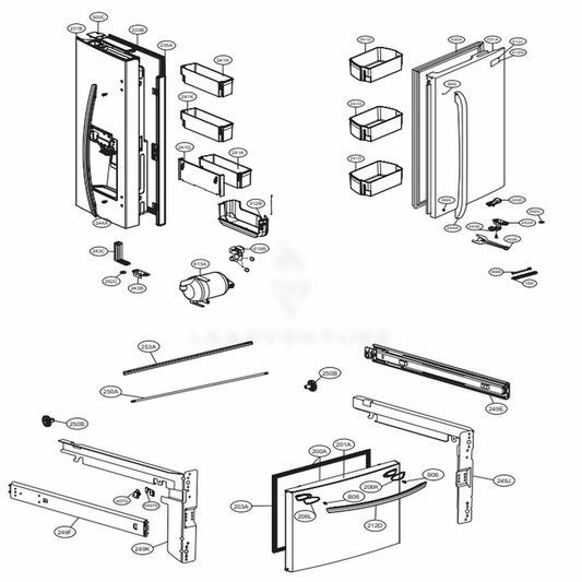 LG Refrigerato Door Foam Assembly - ADD73996073