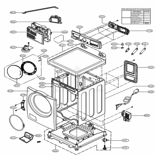 LG Frame,Door(Inner) - MDQ66500501