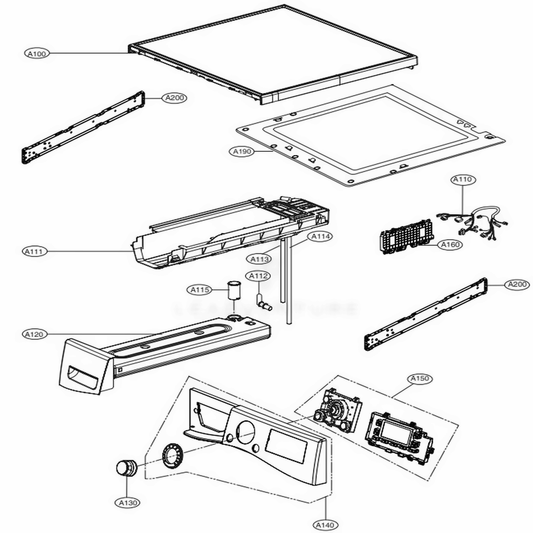 LG Control Panel Assembly - AGL75992505
