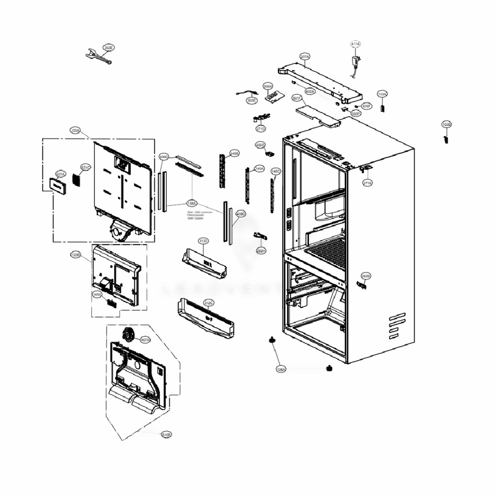LG Refrigerator Motor Assembly, Dc - EAU64824806