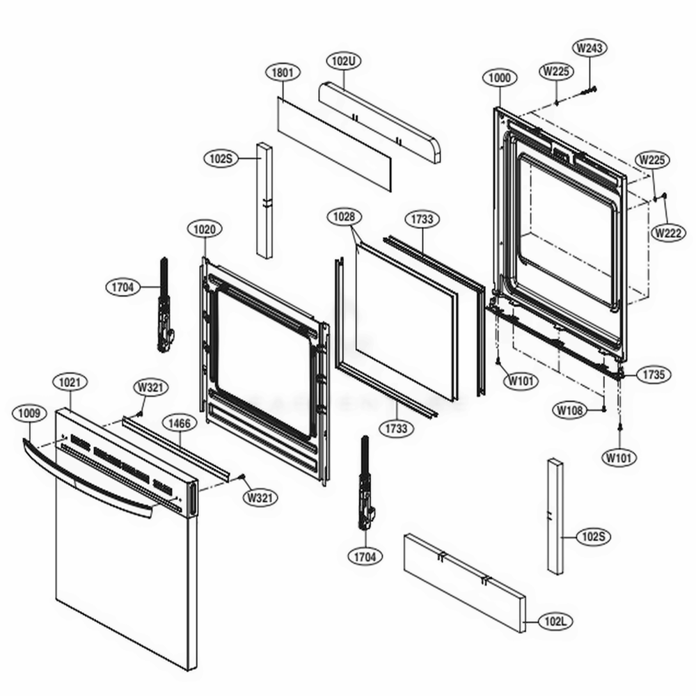 LG Frame,Door - MDQ64177006