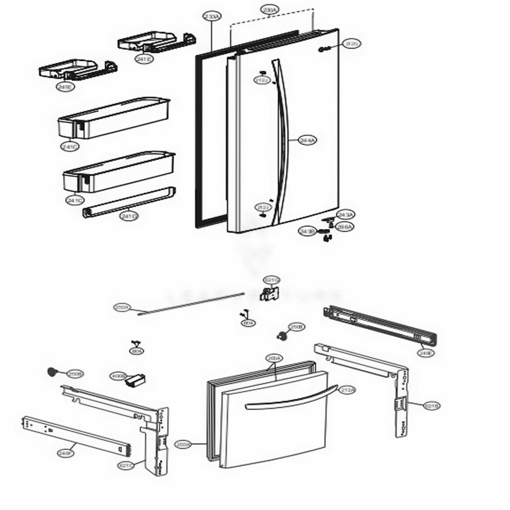 LG Door Gasket Assembly - ADX75550605