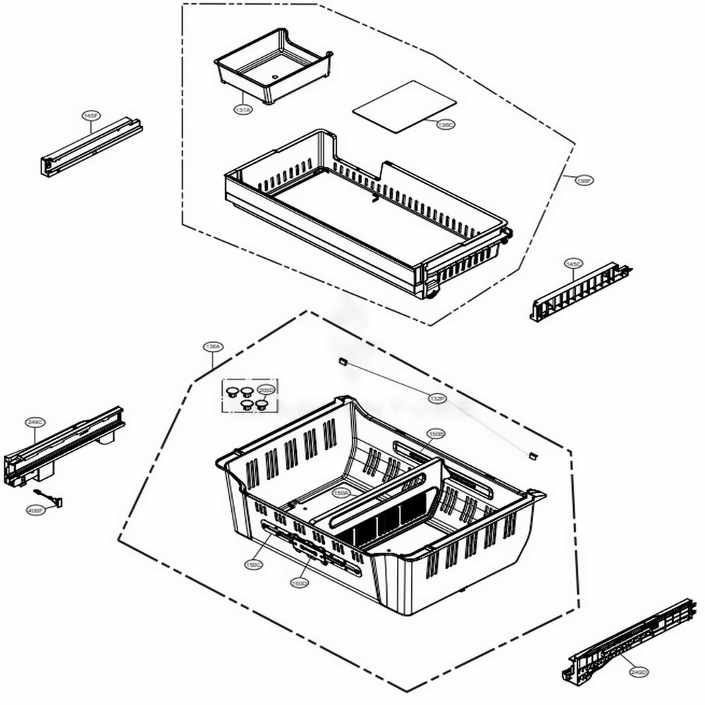 LG Rail Guide Assembly - AEC73317819