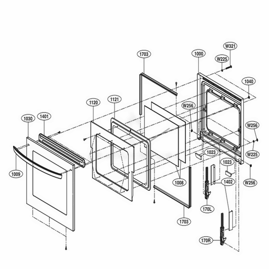 LG Hinge Assembly - AEH75637209