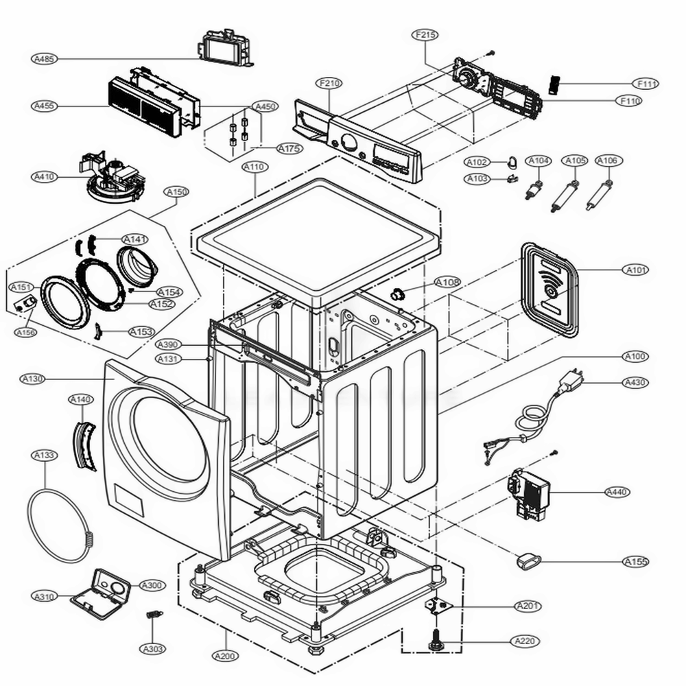 LG Control Panel Assembly - AGL74115164