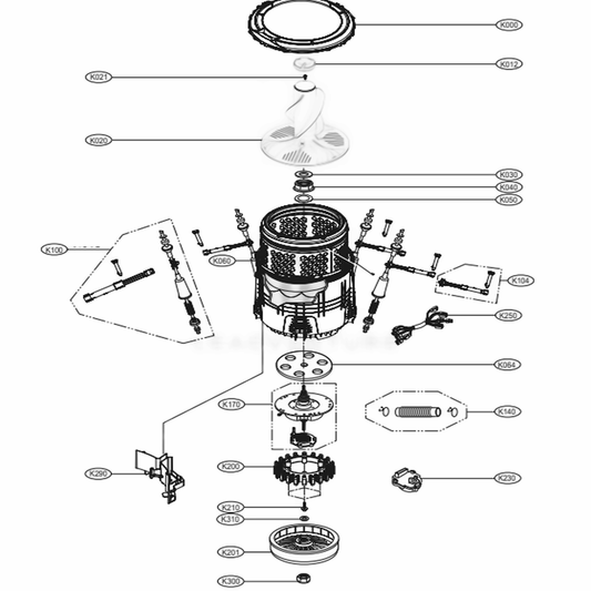 LG Inner Tub Assembly - AJQ74774301