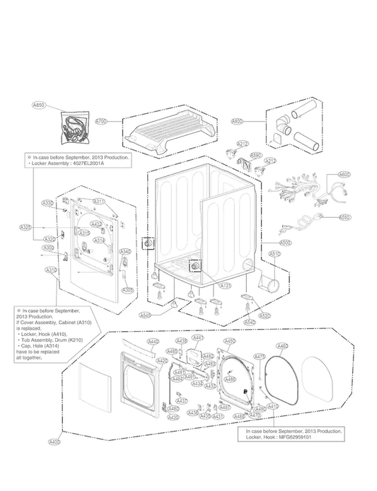 LG Handle Assembly - AED73953301
