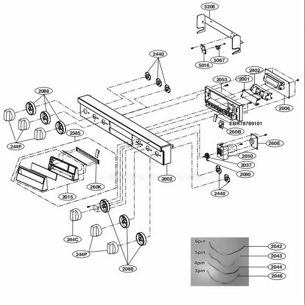 LG Knob Assembly - AEZ74153501