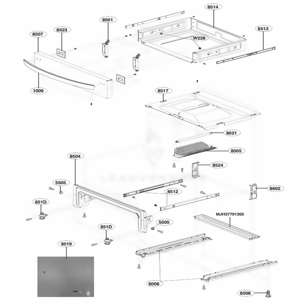 LG Range Mount Bracket - MAZ63250603