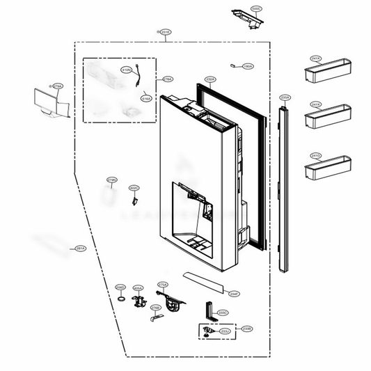 LG Refrigerator Door Foam Assembly - ADD75075844