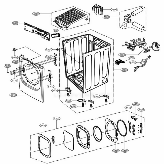 LG Cabinet Cover Assembly - ACQ52740910