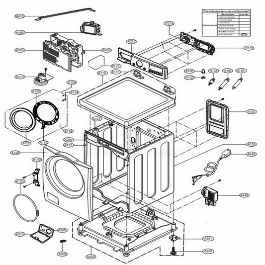 LG Control Panel Assembly - AGL74115150