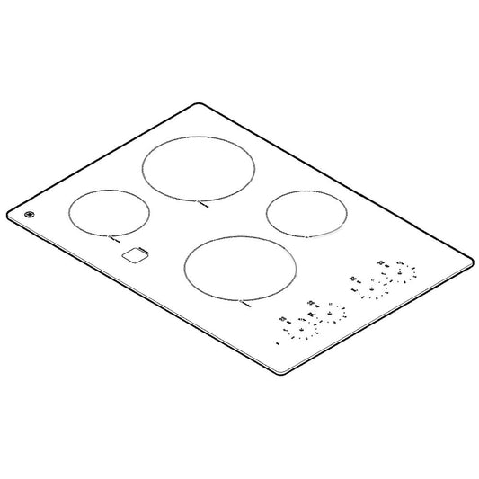 GE Maintop Glass & Frame A - WB62X24101