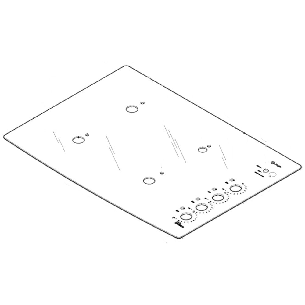 GE Glass Maintop With Trim Asm - WB62X25704
