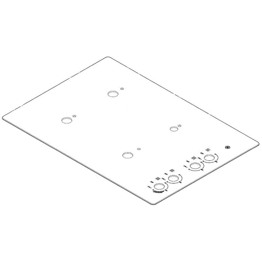 GE Glass Maintop Asm 30 Bk - WB62X29435