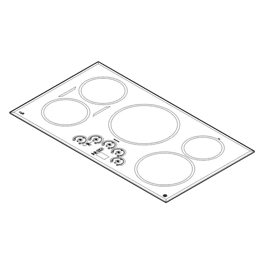 GE 36" Maintop Glass And Frame Assembly - WB62X32002