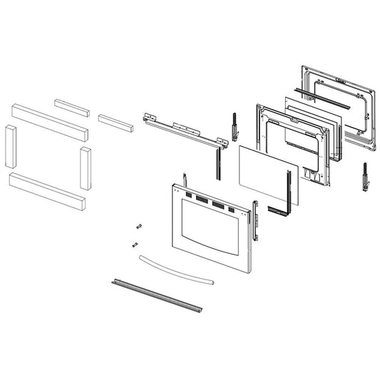 Samsung Range Oven Door Assembly - DG94-00940D