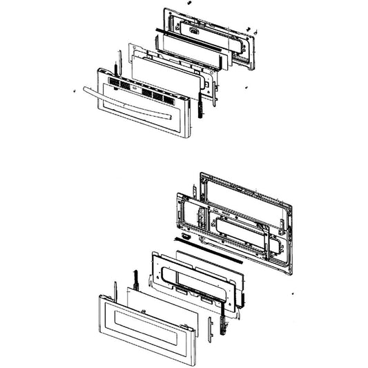 Samsung Range Oven Door Assembly - DG94-01342B