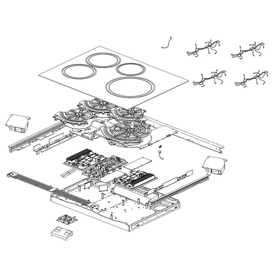 Samsung Cooktop Assembly - DG94-01345A