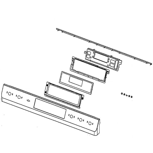 Samsung Range Control Panel Assembly - DG94-01727A