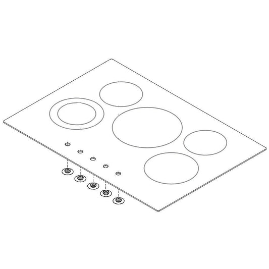 Electrolux Cooktop Main Top Assembly (Black And Stainless) - 305638978