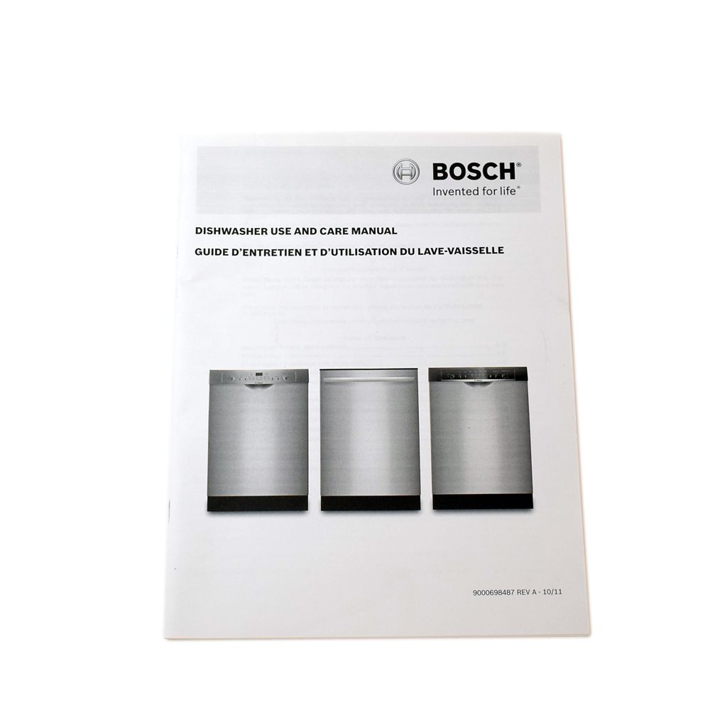 Bosch 00 Dishwasher Owner'S Manual - 734949
