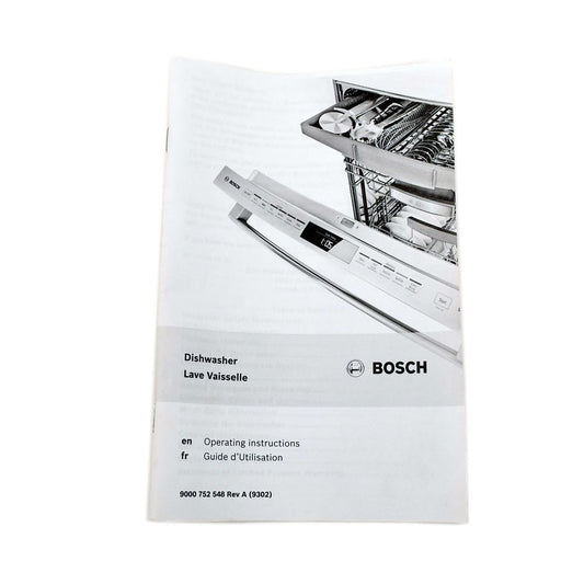Bosch 00 Dishwasher Owner'S Manual - 764188