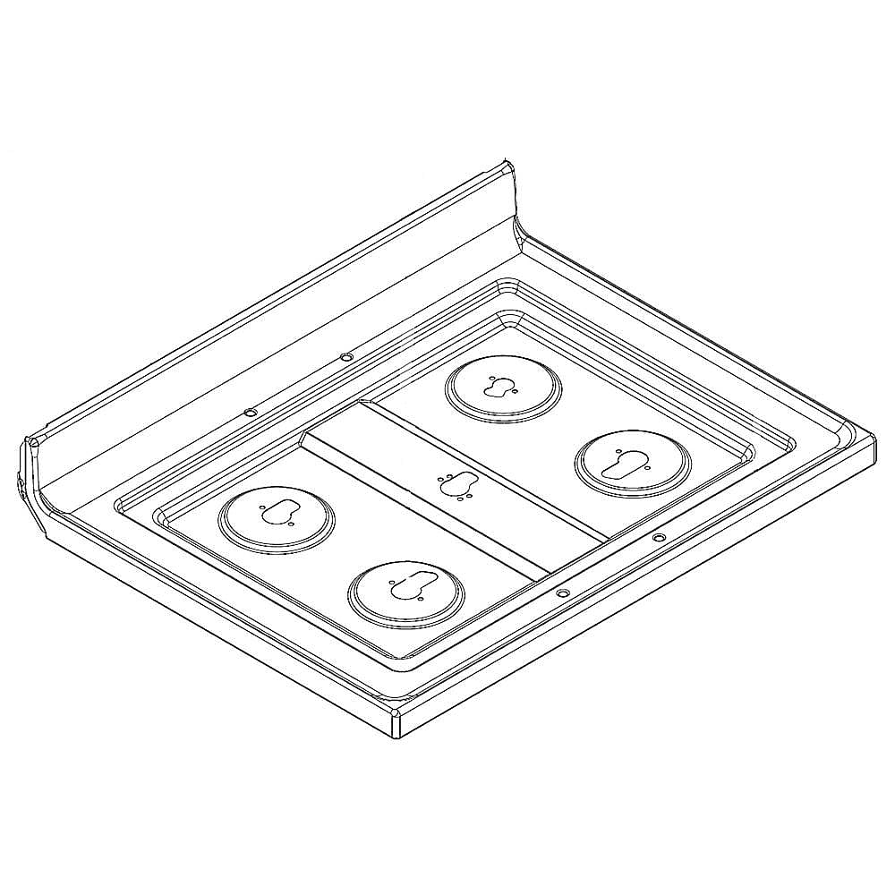 Whirlpool Range Main Top (Black) - W10457321