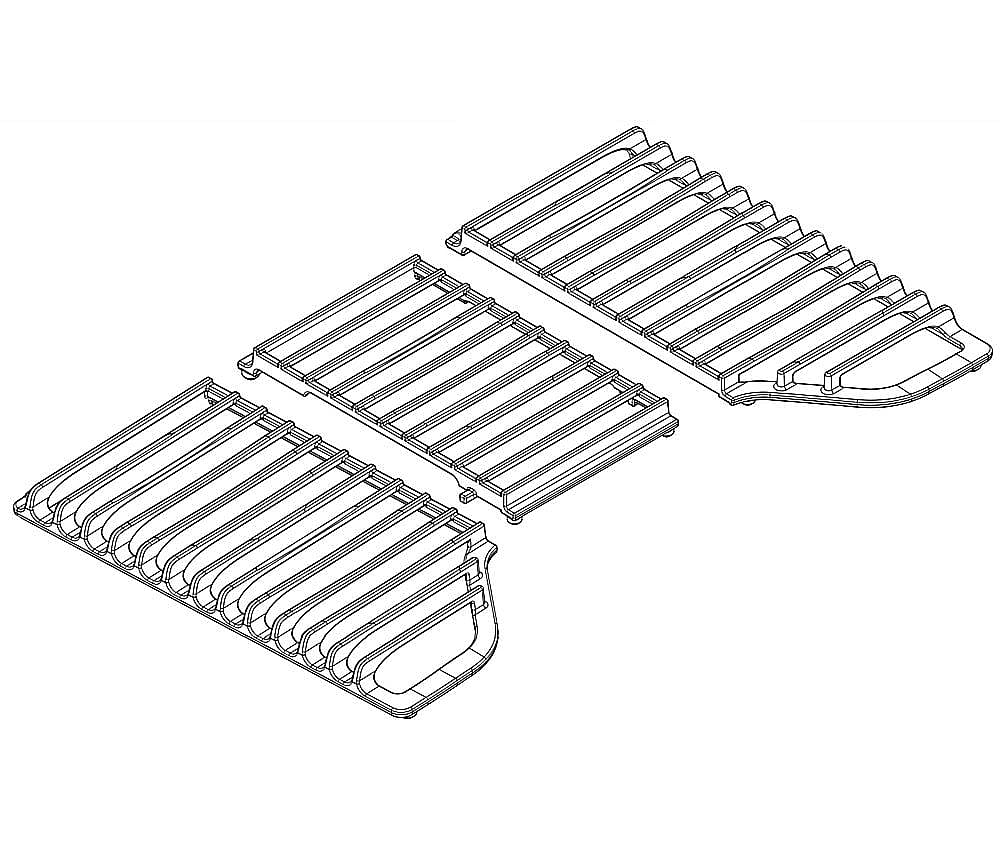 Whirlpool Cooktop Burner Grate Set (Black) - W10597193