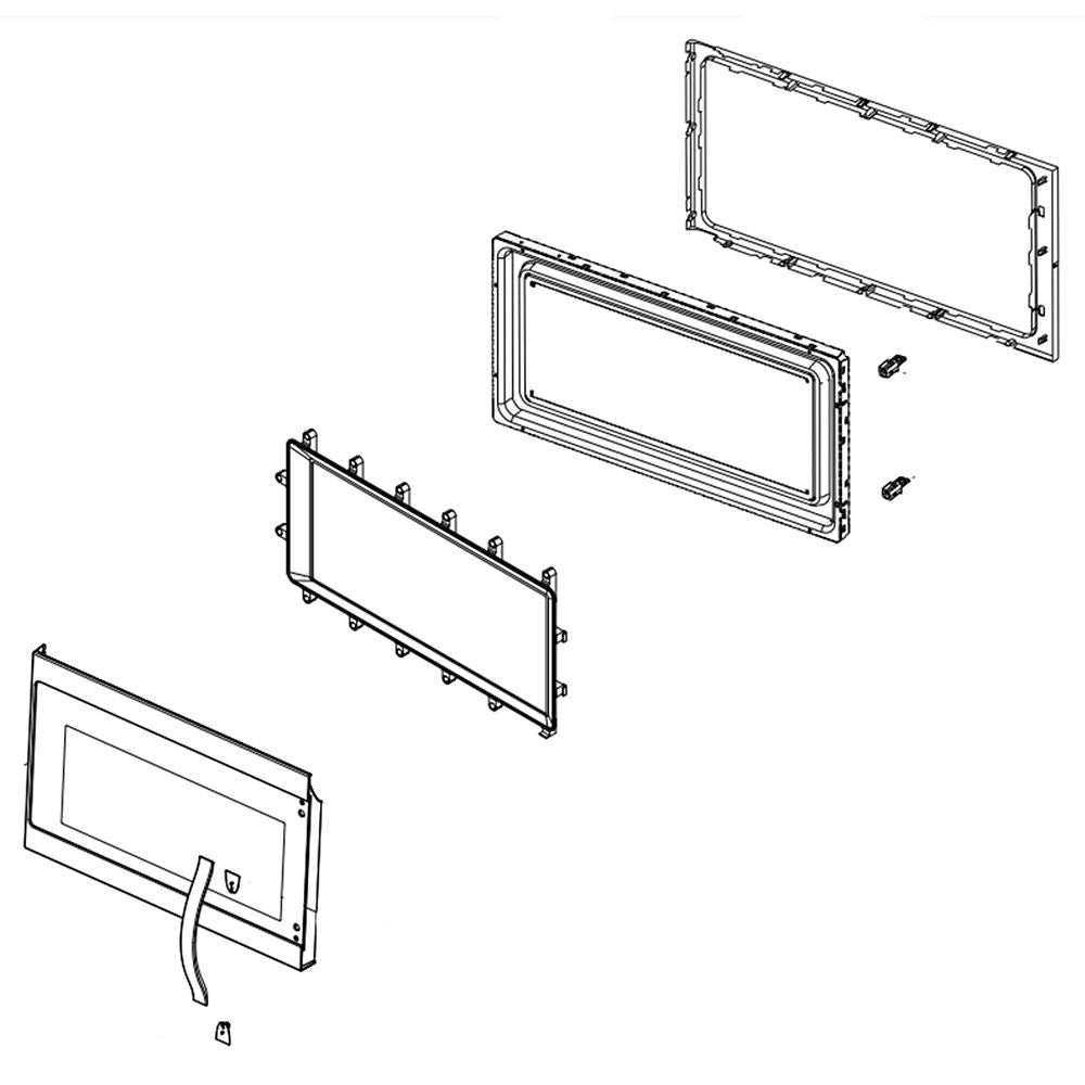 Whirlpool Microwave Door (Black) - W10629793