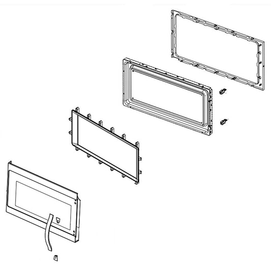 Whirlpool Microwave Door (Black) - W10629793