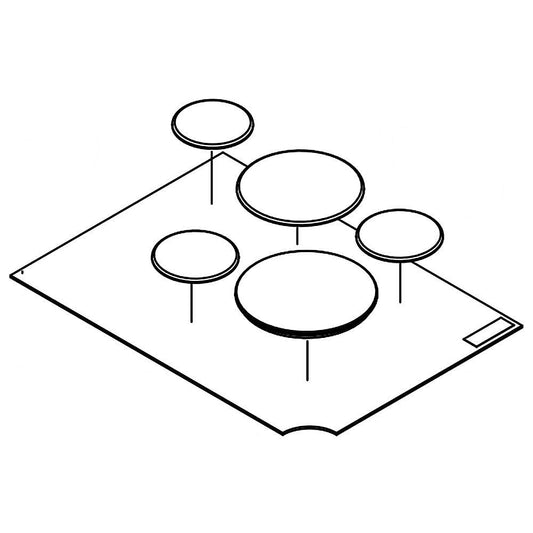 Whirlpool Range Surface Burner Cap Set (Black) - W10876582