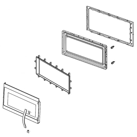 Whirlpool Microwave Door Assembly (Stainless) - W10893437