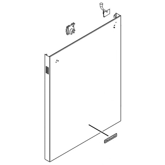 Whirlpool Dishwasher Door Outer Panel Assembly (Black Stainless) - W10900373