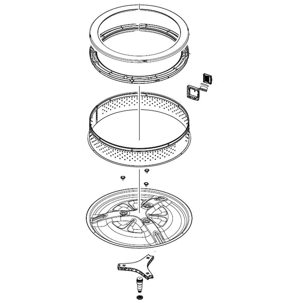 Samsung Assembly Basket Spin Parts - DC90-00030U