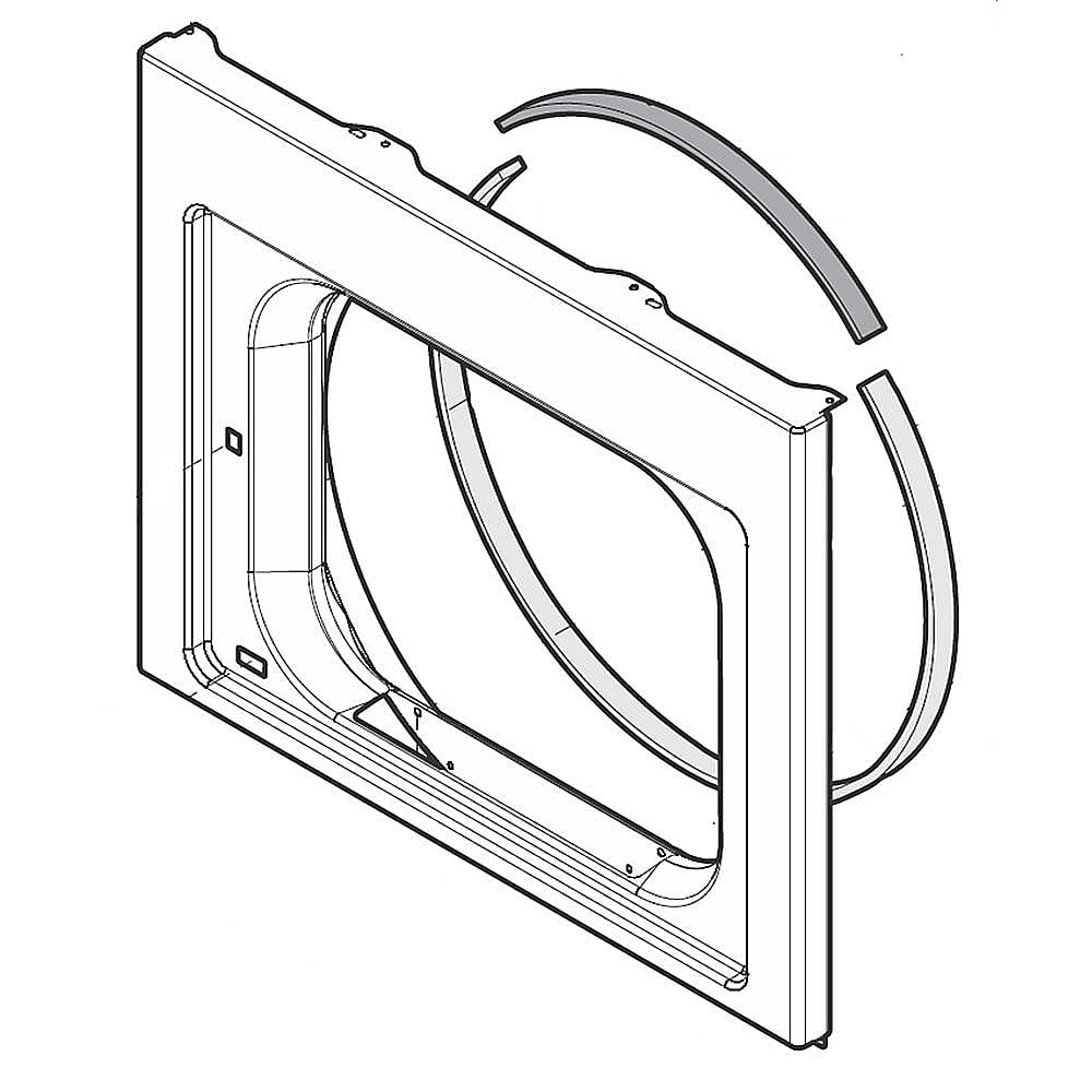 Electrolux Panel,Front Weld ,White ,W/Felt Seals - 5304517315