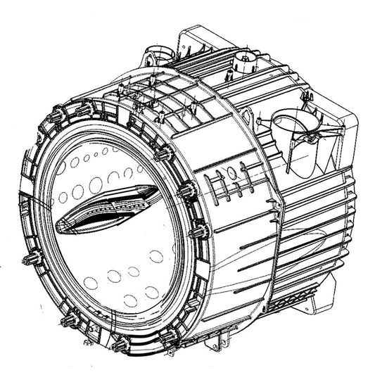 LG Drum Tub Assembly - AJQ74873904