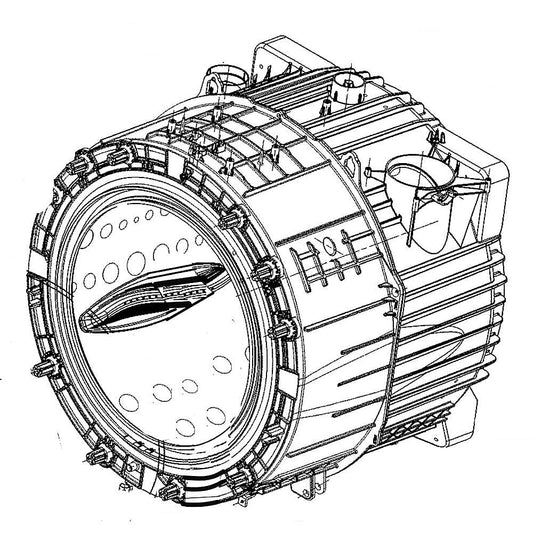 LG Drum Tub Assembly - AJQ74873908