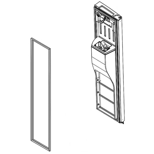 Whirlpool Refrigerator Freezer Door Assembly (Stainless) - LW11202405