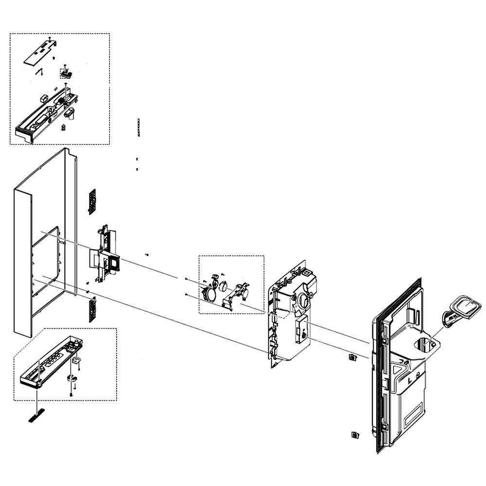Samsung Refrigerator Door Assembly, Left - DA91-05050D