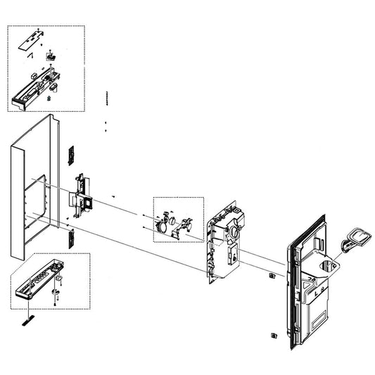 Samsung Refrigerator Door Assembly, Left - DA91-05050D