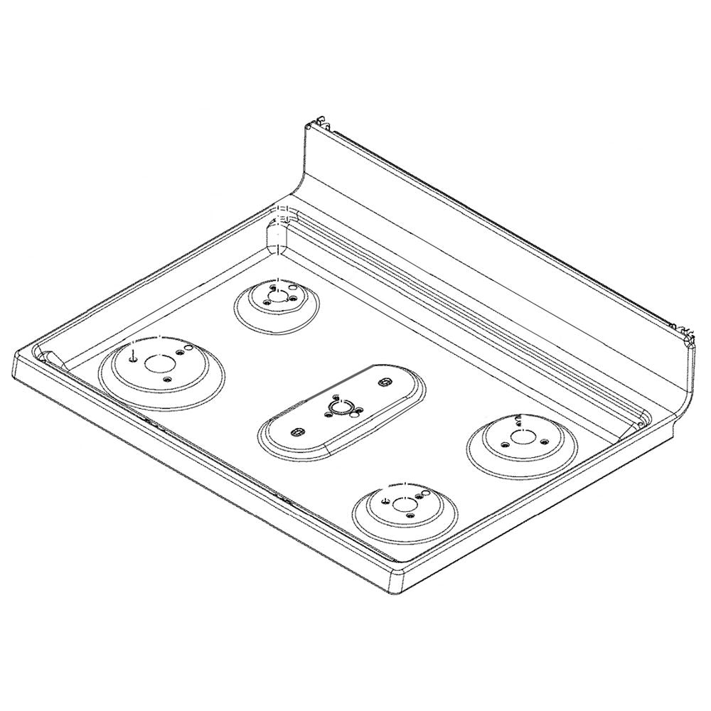 GE Range Top And Bracket Assembly - WB62X24798
